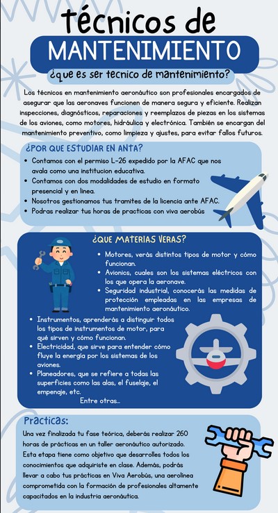 infografia 1 Técnico En Mantenimiento Aéronautico